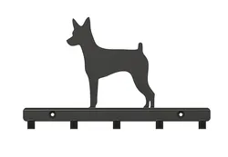 Home Decorations & Ornaments STL Download - Key holder (miniature pinscher)by Worker3D
