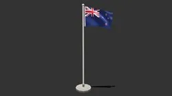 Low Poly Seamless Animated New Zealand Flag