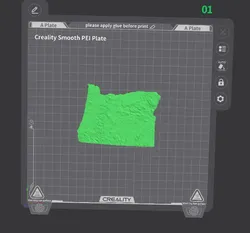 Other STL Download - Oregon state topographyby Gonzo burnz