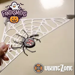 Other STL تنزيل - 🕷️ 3D Spider Applique with Web – Halloween Decoration 🕸️ - VikingZone