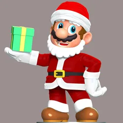 Other STL تنزيل - Mario Santa - Merry Christmas - LoveModels