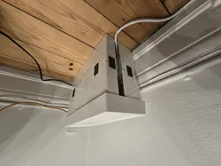 Reversed Ikea Sättning clips Cable management box with lid