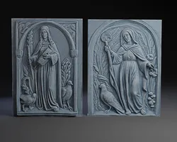 Saint Scholastica : Bas-Relief Plaques