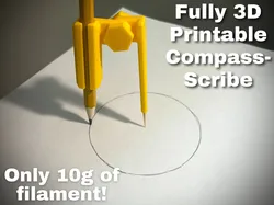 Simple Compass & Scribing Tool | Fully 3D Printed | Less than 10 grams