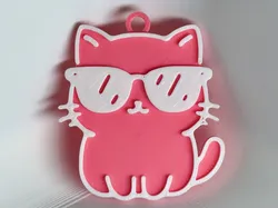 Cat Wearing Sunglasses Keychain