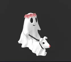 Characters & Creatures STL Download - Floral ghost walking dog v2by Mr3DBeast