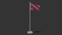 Low Poly Animated Confederate Battle Flag