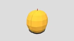 Low Poly Cartoon Apricot