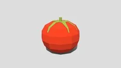 Low Poly Cartoon Tomato