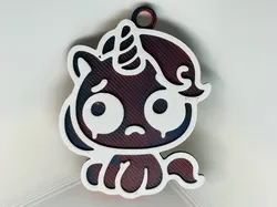 Sad Unicorn Keychain