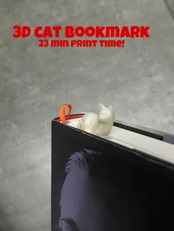 3D Cat bookmark