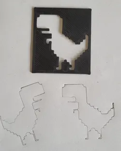 Chrome Dino Drawing Stencil