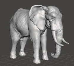 AFRICAN ELEPHANT FIGURE MODEL ANIMAL CREATURE WILDLIFE 3D Print Model in Animals 449729