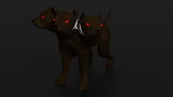 Cerberus Hellhound dog Hound of Hades Beast Monster Rigged Low-poly