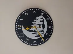 Deer in the Moon Light Clock