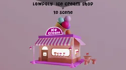 Low poly Ice cream shop Free