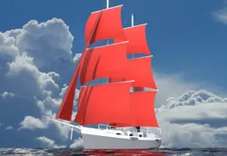 "Minibrig" - a small sailing ship for children's sailing clubs.