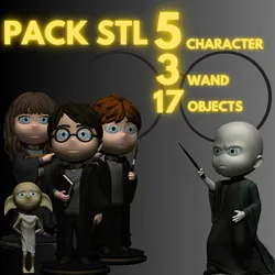 Pack Harry P Model 3d Printer stl files 3D Print Model in Figurines 448531