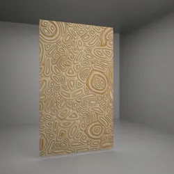 Plywood Chaos Wave Decor Panel for CNC Milling Carving