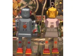 Robot R7 walking "flashy Jim 1950's Robot"