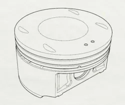 Subaru EZ30 Piston