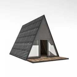 Tiny house and bungalow 02 Low-poly