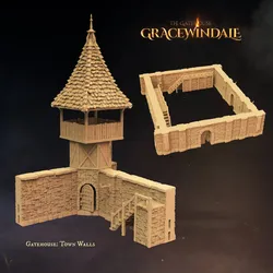 Town Walls Set 3D Print Model in Terrain 449262