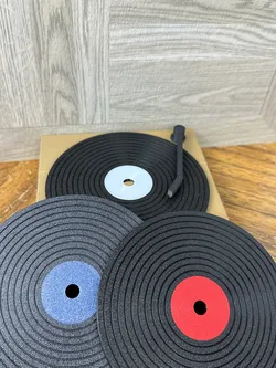 Vinyl Record Coaster + Display Set