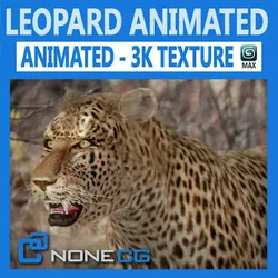 Animated Leopard 3D model