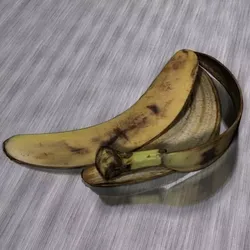 Banana peel Low-poly 3D model