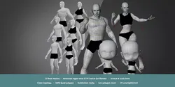 Base Meshes Character Starter Kit Low-poly 3D model