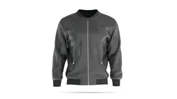 Black Bomber Jacket - mens casual puffer