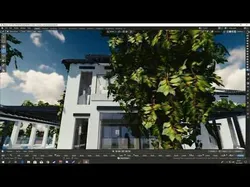 Blender Eevee Modern Mansion Low-poly 3D model