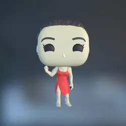 Characters & Creatures STL Descărcare - Funko femeie rochie roșie - Axos3D