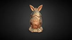 Easter Egg Decorative Rabbit House