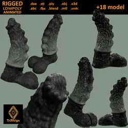 Holgarth Dragon Penis Sextoy Rigged