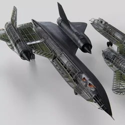 Lockheed Sr 71 Blackbird 3D model