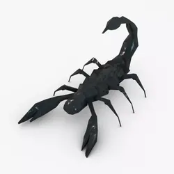 Low poly scorpion 3D model