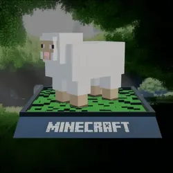 Minecraft sheep monument / figurine (with base). 🐑