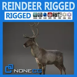Rigged Reindeer 3D model