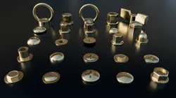 Screws gold color