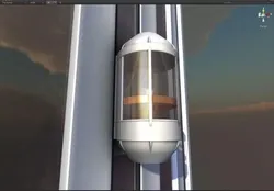 Shuttle elevator realtime scene Low-poly 3D model