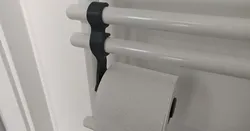 snap on  toilet paper holder for heater