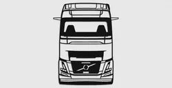Vehicles & Machinery STL indir - Volvo FH16 Aero frontsilhouetten - BronCustoms