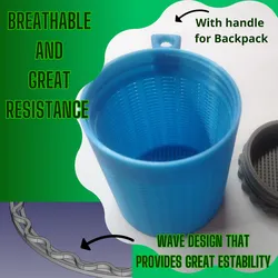 Breathable and resistant box for Backpack