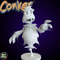 Characters & Creatures STL Descărcare - Conker's Bad Fur Day- Birdy the Scarecrow - BOSSposes