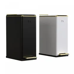 Gallon Rectangular Pedal Trash Can Odor