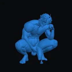 Gratis Sculptures & Artworks STL indir - squatting gay - ChiefBadAss