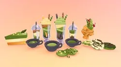Stylized Coffee Matcha Set