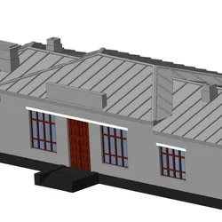 Typical project of the station building for 50 passengers.
